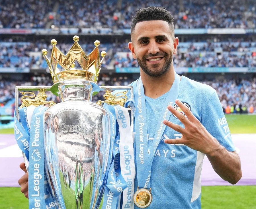 Riyad Mahrez Manchester City champion Angleterre