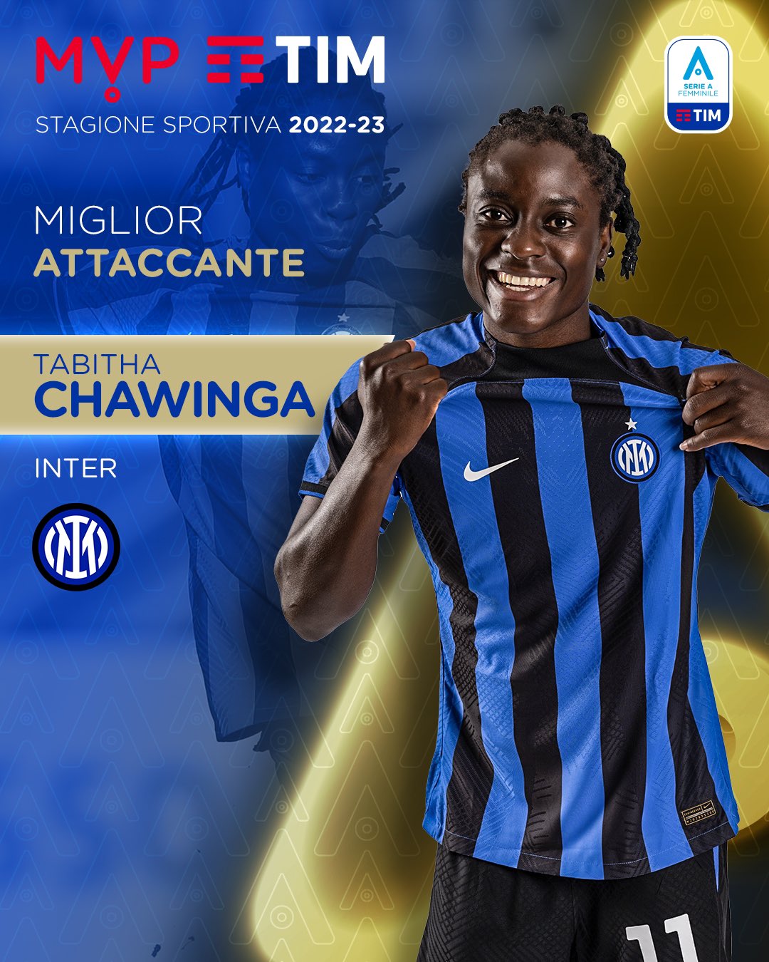 Serie A (F) : Tabitha Chawinga élue meilleure joueuse de la saison