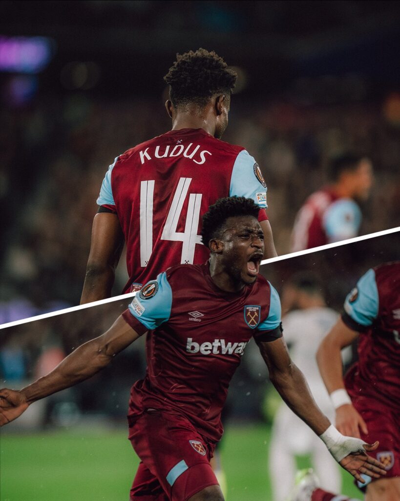 Mohammed Kudus double buteur avec West Ham