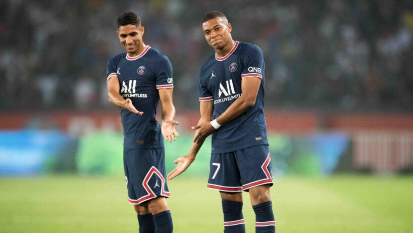 Achraf Hakimi et Kylian Mbappé