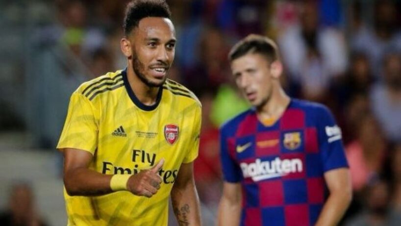 Aubameyang Arsenal maillot extérieur