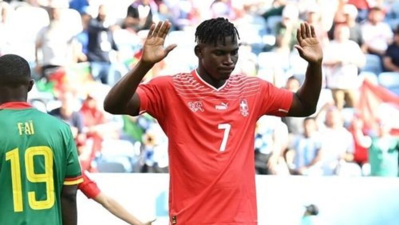 Breel Embolo marque contre le Cameroun