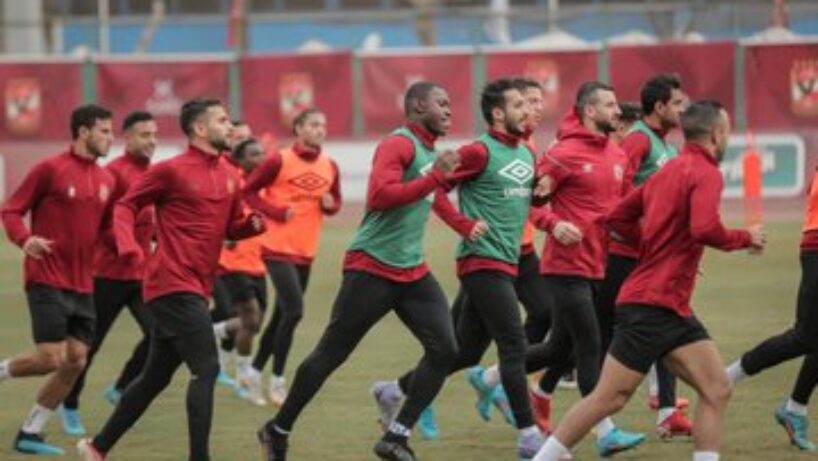 Les Joueurs d'Al Aly à l'entrainement avant le choc face au Mamelodi Sundowns